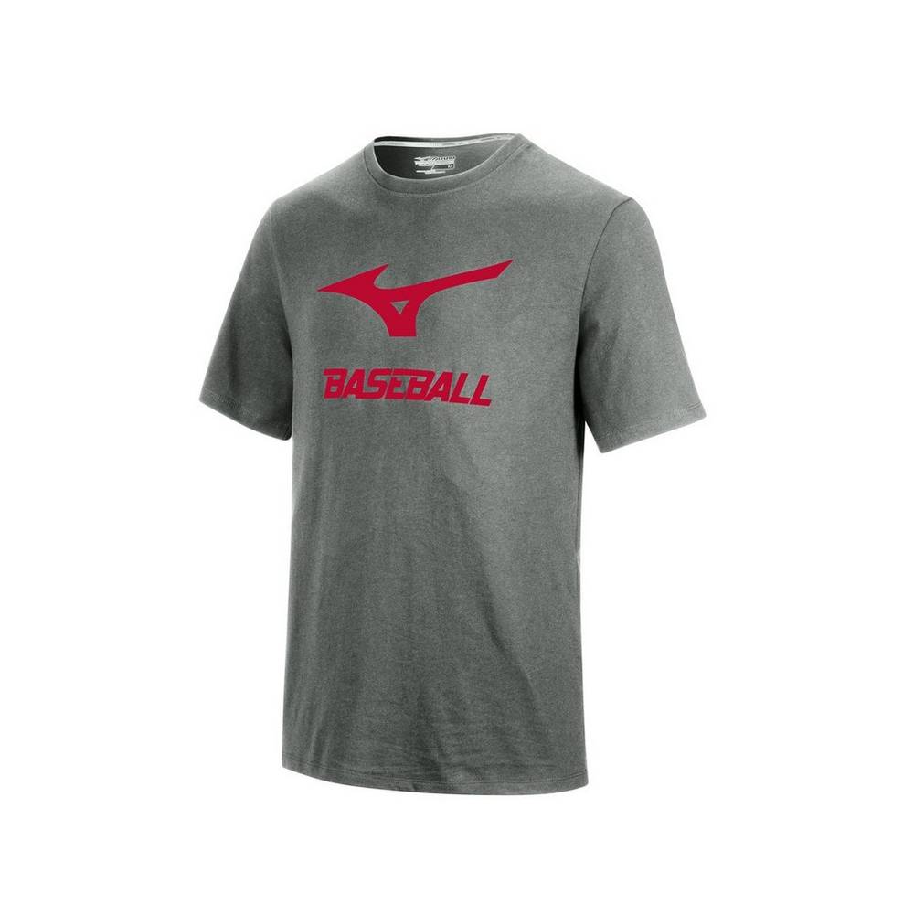 Camiseta Mizuno Baseball Graphic - Homem - Cinzentas - HZCMX4681